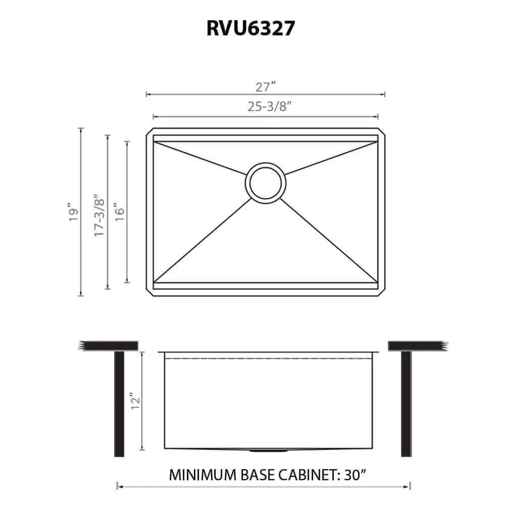 Dimension drawing for RVU6327