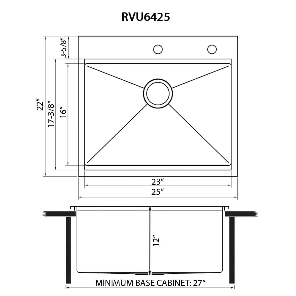 Dimension drawing for RVU6425
