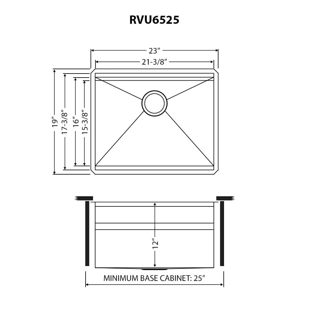 Dimension drawing for RVU6525