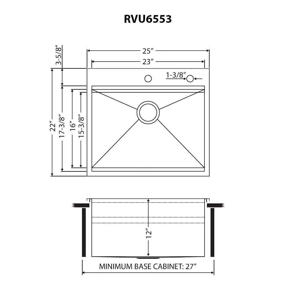 Dimension drawing for RVU6553